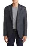 TED BAKER KEITH SLIM FIT SOFT CONSTRUCTION NEPPY WOOL & SILK SPORT COAT