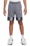 Nike Dri-fit Elite 23 Big Kids' (boys') Basketball Shorts In Smoke Grey