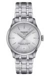 Tissot Women's Swiss Automatic Chemin Des Tourelles Powermatic 80 Stainless Steel Bracelet Watch 34mm In No Color