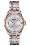 Tissot Chemin Des Tourelles Powermatic 80 Watch, 34mm In Silver/ Rose Gold
