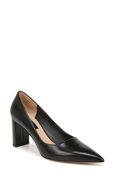 Franco Sarto Giovanna Pointed Toe Pump In Black Leather