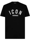 Dsquared2 Cotton Icon Crew-neck T-shirt With Print In Black