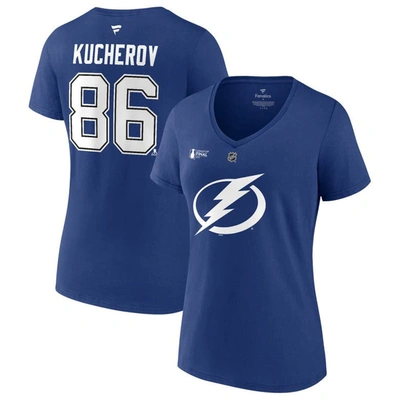 Fanatics Branded Nikita Kucherov Blue Tampa Bay Lightning 2022 Stanley Cup Final Authentic Stack Nam