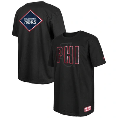 New Era Men's  Black Philadelphia 76ers 2023/24 City Edition Elite Pack T-shirt