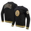 Pro Standard Black Boston Bruins Crest Emblem Pullover Sweatshirt In Black