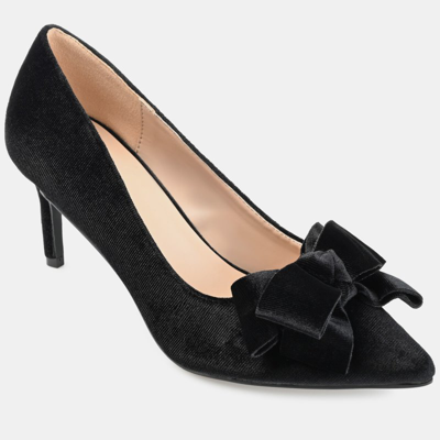 Journee Collection Women's Crystol Wide Width Pump In Black