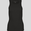 Majestic Lyocell Cotton Baby Rib Tank In Black In Noir
