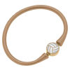 CANVAS STYLE ENAMEL VOLLEYBALL SILICONE BALI BRACELET IN GOLD
