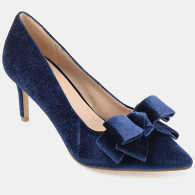 Journee Collection Crystol Pump In Navy