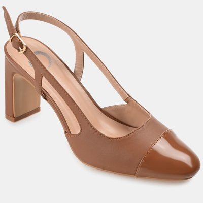 Journee Collection Collection Women's Reignn Wide Width Pump In Brown