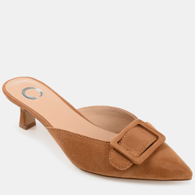 Journee Collection Vianna Kitten Heel Pump In Brown