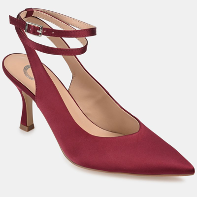 Journee Collection Marcella Ankle Strap Pump In Red