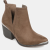 Journee Collection Women's Wide Width Issla Bootie In Brown