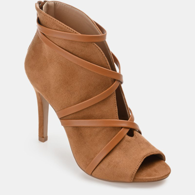 Journee Collection Women's Wide Width Samara Bootie In Brown