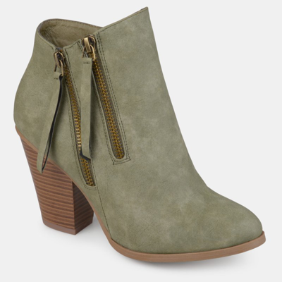 Journee Collection Collection Women's Wide Width Vally Bootie In Green