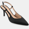 Journee Collection Knightly Pointed Toe Slingback Pump In Black