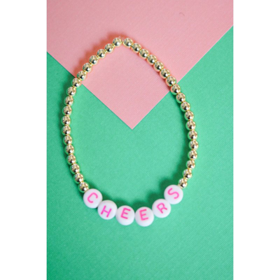 Taylor Reese Pink "cheers" Little Holiday Bracelet