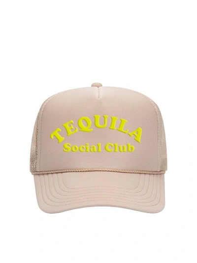 Lulusimonstudio Tequila Social Club Trucker Hat In Orange