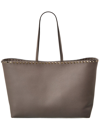 Valentino Rockstud Large Grainy Leather Shopper Tote