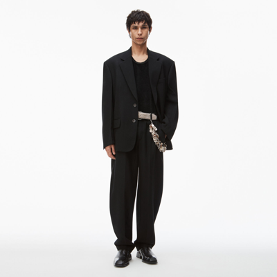 Alexander Wang Notch Lapel Tailored Blazer In Wool In Black