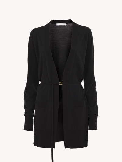 Chloé Black Wool Cardigan