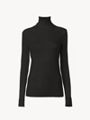 Chloé Wool Knit Turtleneck Sweater In Black