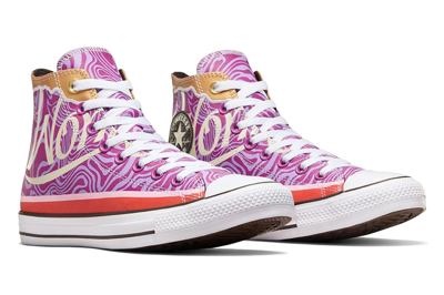 Pre-owned Converse Chuck Taylor All Star Hi Willy Wonka Swirl In Pixel Purple/white/black