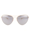 Mykita X Maison Margiela Oval Frame Sunglasses In 221 E9 Nude Warm Grey Flash