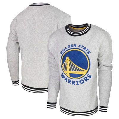 Stadium Essentials Heather Gray Golden State Warriors Club Level Pullover Sweatshirt