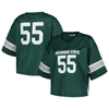 ESTABLISHED & CO. ESTABLISHED & CO. #55 GREEN MICHIGAN STATE SPARTANS FASHION BOXY CROPPED FOOTBALL JERSEY