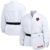 WEAR BY ERIN ANDREWS WEAR BY ERIN ANDREWS  WHITE ATLANTA FALCONS PACKAWAY FULL-ZIP PUFFER JACKET