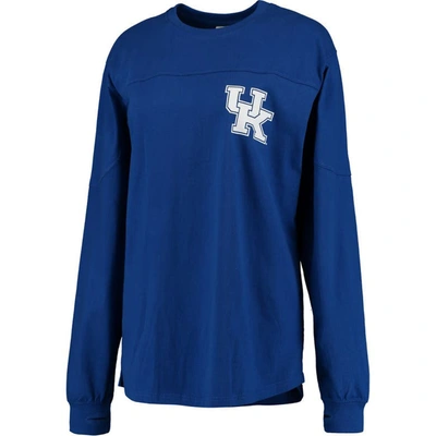 Pressbox Royal Kentucky Wildcats Team Logo The Big Shirt Oversized Long Sleeve Shirt