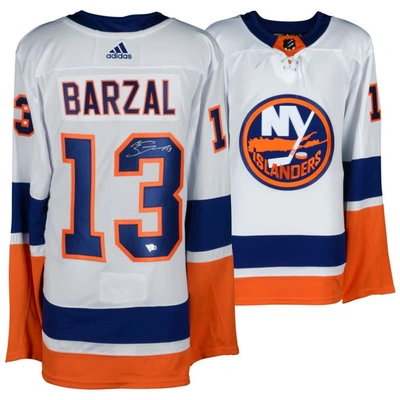 Fanatics Authentic Mathew Barzal New York Islanders Autographed White Adidas Authentic Jersey