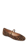 Gianvito Rossi Carla Leopard-print Suede Ballet Flats In Almond Leopard Print