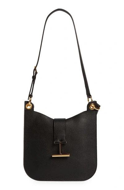 Tom Ford Small Tara Leather Top Handle Bag In 1n001 Black