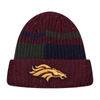 Pro Standard Burgundy Denver Broncos Speckled Cuffed Knit Hat In Burgundy