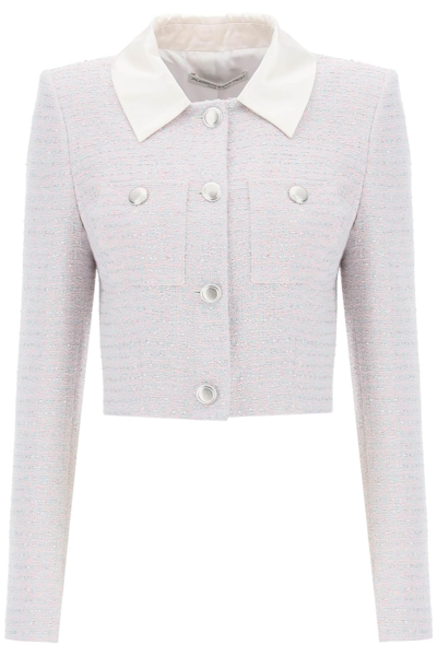 ALESSANDRA RICH ALESSANDRA RICH CROPPED JACKET IN TWEED BOUCLE'