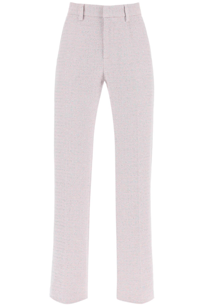 Alessandra Rich Trousers In Tweed Boucle In Multi-colored