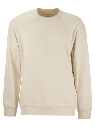 Brunello Cucinelli Cotton Fleece Topwear In Oat