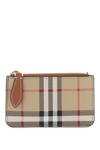 BURBERRY BURBERRY CHECK COIN PURSE WITH CHAIN STRAP
