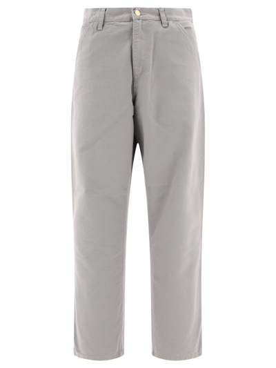 Carhartt Wip Single Knee Trousers In Gray