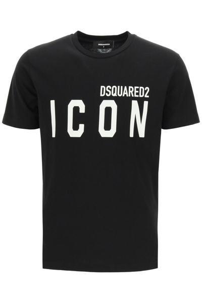 Dsquared2 Icon Logo-print Cotton-jersey T-shirt In Black