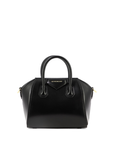 Givenchy Antigona Medium Grained Leather Bag In Black