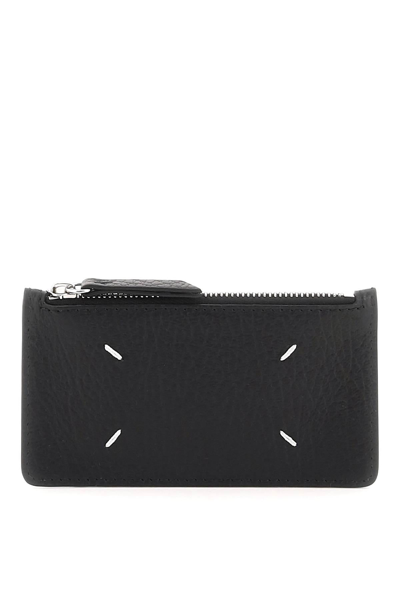 Maison Margiela Leather Zipped Cardholder In Black