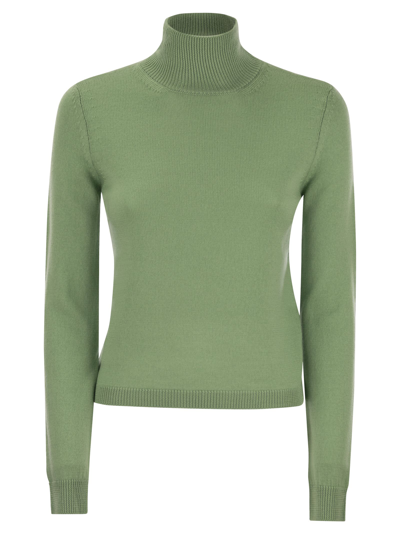 's Max Mara S Max Mara Niobe Virgin Wool Turtleneck Sweater In Green