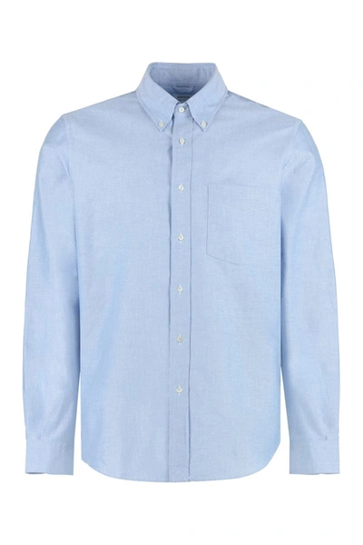 Aspesi Long-sleeve Cotton Shirt In Blue