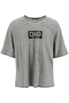 DOLCE & GABBANA DOLCE & GABBANA WASHED COTTON T-SHIRT WITH DESTROYED DETAILING