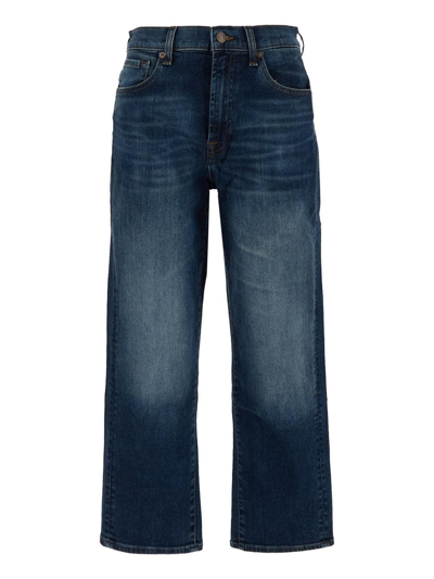 7 For All Mankind Denim Trouser In Blue