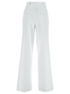 Michael Michael Kors White Wide Leg Tailored Pants In Cotton Woman In White