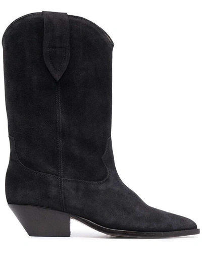 ISABEL MARANT ISABEL MARANT WOMAN'S BLACK DUERTO SUEDE BOOTS